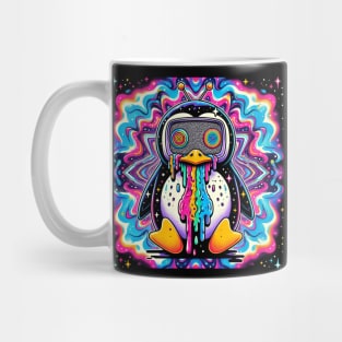 trippy alien penguin Mug